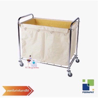 ส่งฟรี รถเข็นผ้า Rectangle Laundry Cart ขนาด W56xL92xH89 cm.