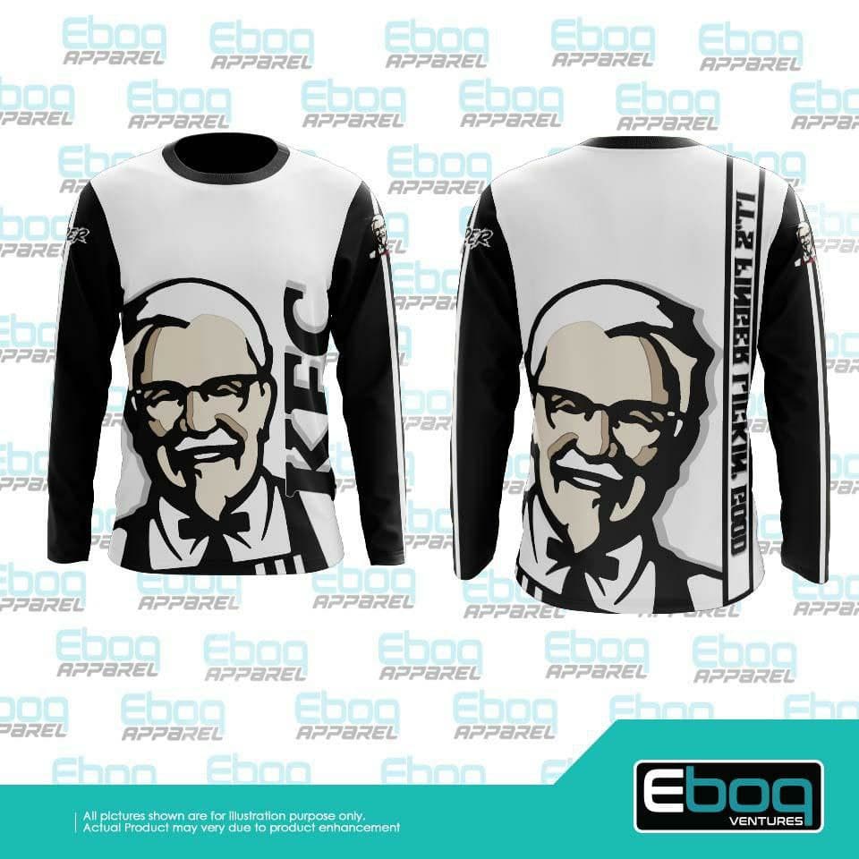 เสื้อยืด KFC RIDER สีขาวระเหิดสีดํา / AB Baju KFC RIDER ไมโครไฟเบอร์ Eboq Jersi 02/ RIDER KFC เสื้อ