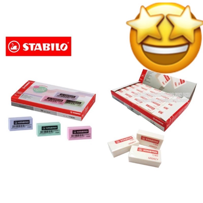 Stabilo eraser 1183/1183c 50pcs/box😍😍