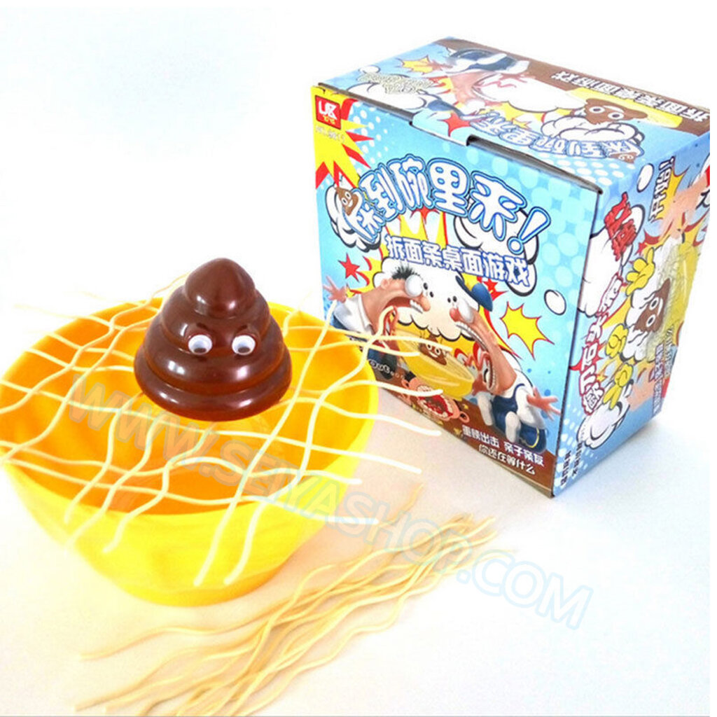 BO122 Shit Fall into the bowl เกมส์ดึงเส้นให้ดีระวังอุนจิหล่น แฟมิลี่เกมส์ เกมส์บอร์ด เล่นสนุก กับเพ