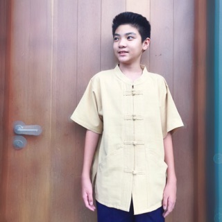 เสื้อผ้าฝ้ายกระเป๋าปืนผู้ชาย (เสื้อไทใหญ่)