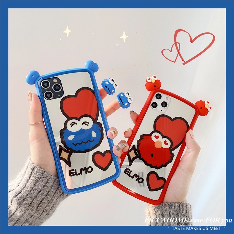 Mirror Sesame Street iphonex สำหรับ Apple x Phone Case iPhone11pro / xsmax / xr / 8plus / 7