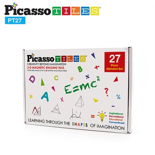 Picasso Tiles 27 Piece Alphabet Set - แผ่นต่อแม่เหล็ก พิคาสโซ่ไทล์ เซ็ต 27 ชิ้น