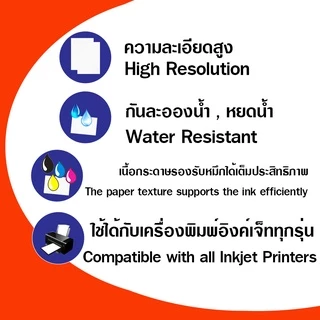 🛵มีส่งด่วน💨MIRACLE กระดาษโฟโต้ A4 เงา 2 ด้าน หนา 120-300 แกรม 50 แผ่น/แพ็ค Double Glossy Inkjet Photo Paper กระดาษอิงค์