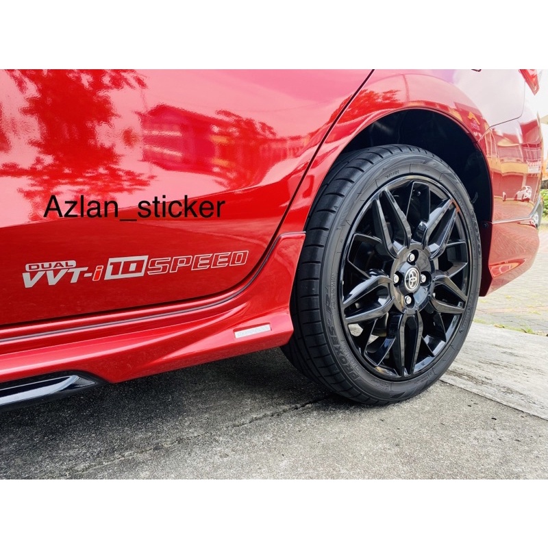 Toyota Vios, Yaris, Vios GR, Perodua Alza 2023 , Toyota Veloz 2023- สติ๊กเกอร์ติดประตูข้าง/สติ๊กเกอร