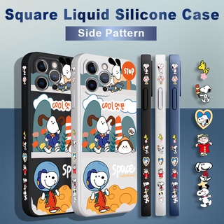 สําหรับ Samsung Galaxy S21 FE Plus Ultra 5G + เคสโทรศัพท์ แบบพิมพ์ลายด้านข้างเคสซิลิโคนเหลวแบบอ่อนป้องกันการตกกระแทกเคส(สปอร์ต สนูปปี้)