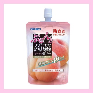 เจลลี่รสพีชจากญี่ปุ่น Orihiro Purun and Konjac Jelly Standing  Peach 130g