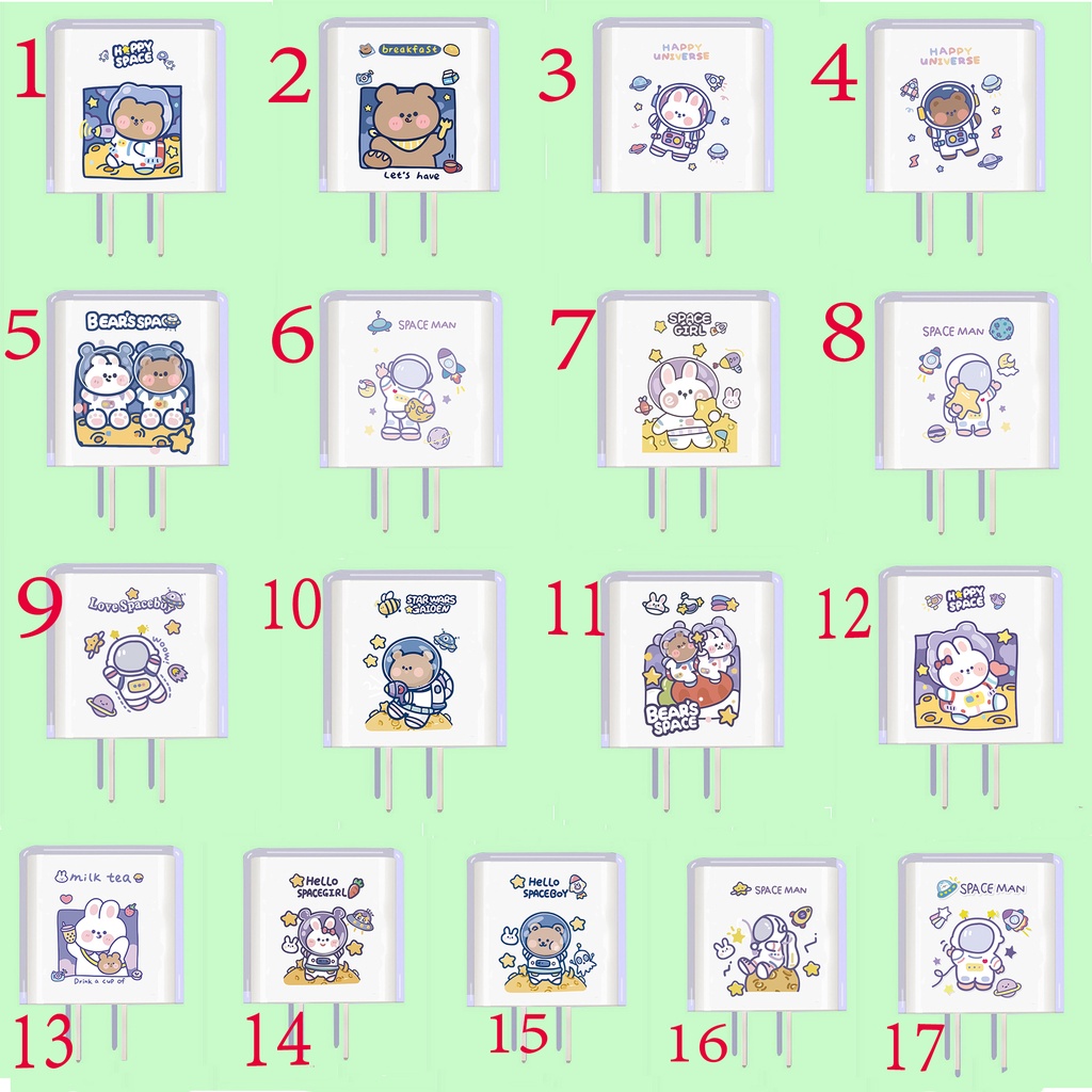 【ส่งจากไทย】เคสนิ่ม TPU สายชาร์จ ลายการ์ตูนน่ารัก ไอโฟน สำหรับAPPLE Power Adapter 18W/20W Cable Bite ตัวถนอมสายชาร์จ - รูปที่ 7