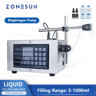 Zonesun เครื่องบรรจุของเหลวไฟฟ้า 2 ลิตร / นาที ควบคุมขวดดิจิทัล เครื่องบรรจุขวด ขนาดเล็ก แบบพกพา สําหรับน้ํา ทําอาหาร น้ําผลไม้ น้ํามัน GFK-280