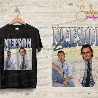 เสื้อผ้าผชLiam Neeson เสื้อยืดลําลอง แขนสั้น พิมพ์ลาย 90s Homage Throwback 90s สไตล์วินเทจ เรโทร BYTE DPMBS-5XL