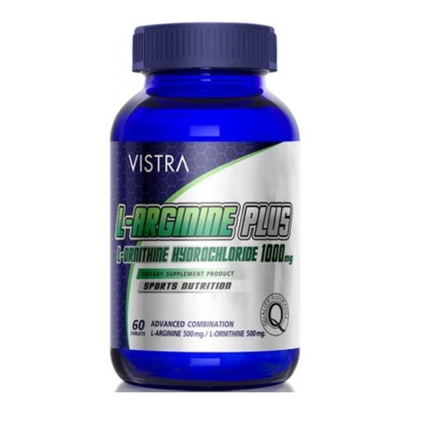 VISTRA Sport L-Arginine Plus เสริมสร้างกล้ามเนื้อ 60 เม็ด