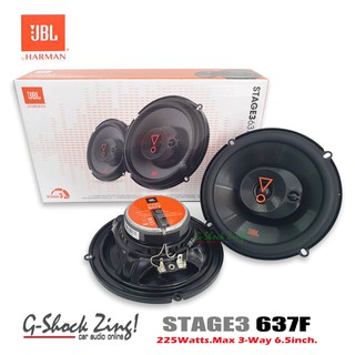 JBL รุ่น STAGE3 637F เครื่องเสียงรถยนต์ ลำโพงรถยนต์ ดอกลำโพงเสียงกลางแหลม(แกนร่วม) ขนาด6.5นิ้ว กำลังขับสุงสุด 225 Watts