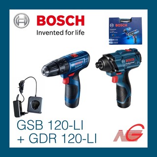 สว่านไร้สาย BOSCH GSB 120-LI + GDR 120-LI Professional 06019G81K3