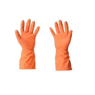 ถุงมือยาง ลาเท็กซ์ ทำความสะอาด  พารากอน 75-117228 สีส้ม ขนาด M ถุงมือยาง Latex Gloves Cleaning Paragon 75-117228 Orange