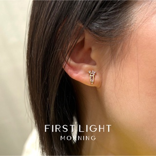 First Light Morning : Cocktail Earrings ต่างหู ต่างหูน่ารัก ต่างหูแป้น ต่างหูประดับคริสตัล