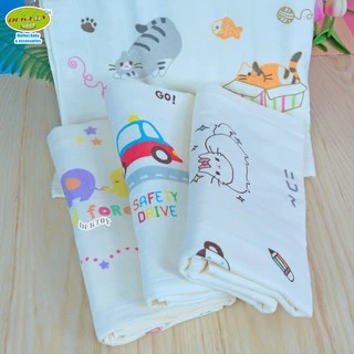 ผ้าเช็ดตัวเด็ก2หน้า ผ้าสาลู ผ้าขนหนู ไซส์ 60 x 120 ซม.