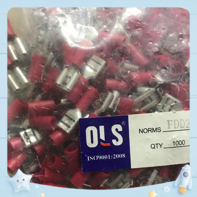 แจ็คตัวเมีย 6.3 FDD2-250 FDD5.5-250 - แจ็คทองแดง - คอสซี พร้อมฝาปิดพลาสติกป้องกัน - ถุง 100 ชิ้น