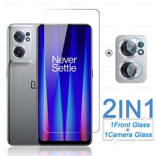 2in1 ฟิล์มกระจกนิรภัยกันรอยหน้าจอ แบบใส เต็มจอ สําหรับ OnlePlus Nord CE 2 5G Nord 2 One Plus Nord CE2 5G 4G NordCE2