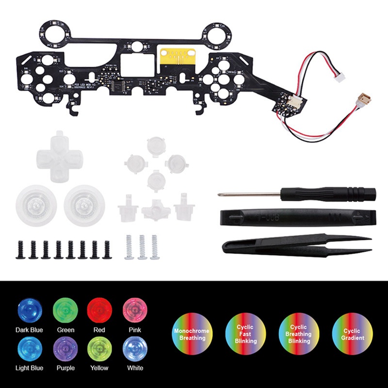 Luminated Multi-Color Dpad Thumbstick Share Option Home Buttons 8 ...