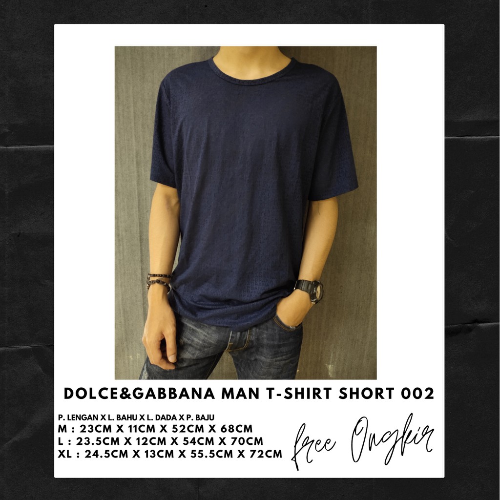 Dolce & GABBANA Dolce&Gabbana Man เสื้อยืดแขนสั้น 5656 MEN& 39;S KAOS BATAM KAOS IMPORT KAOS