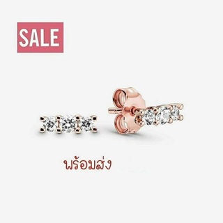 Pandora rose earrings ต่างหูเพชรโรส