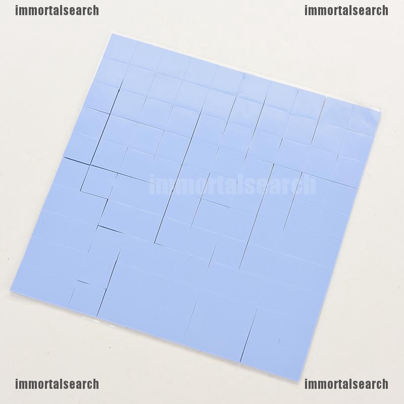 100pc 10x10x1mm Silicon Thermal Pad GPU CPU Heatsink Conductive Insulation Paste