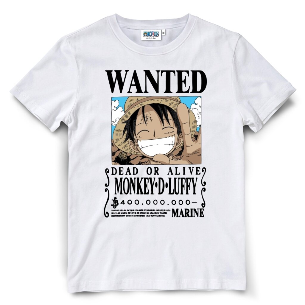 เสื้อยืดการ์ตูนวันพีซ Wanted Luffy (T-Shirt One Piece Wanted Luffy)