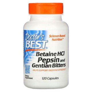 Doctors Best, Betaine HCL Pepsin &amp; Gentian Bitters [ 120 Capsules ] Now Foods, Betaine HCL, Jarrow Formulas, TMG