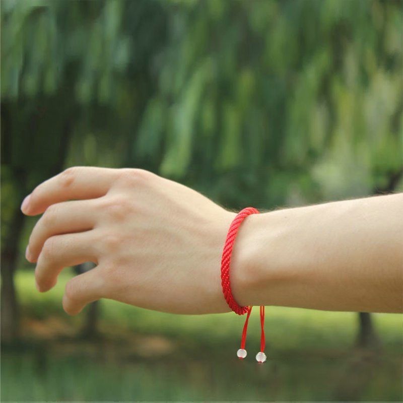 คนรักสมบัติสร้อยข้อมือเชือกถักสีแดงวันหยุดเหตุการณ์สร้อยข้อมือของขวัญปีใหม่สตริงมือเครื่องประดับโอนสายสีแดง