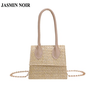 Jasmin Noir กระเป๋าถือ กระเป๋าสะพายไหล่ ผ้าแคนวาส เรียบง่าย สําหรับสตรี