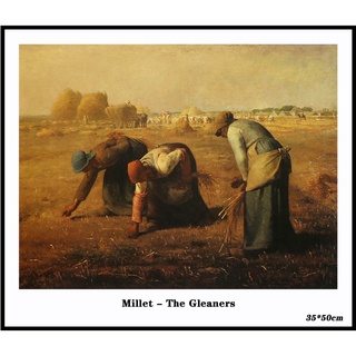 โปสเตอร์ภาพวอลเปเปอร์ติดผนังลายศิลปะและทิวทัศน์ "Millet The Gleaners" 35x50 ซม.