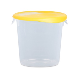 Food Storage 4 QT แบบใสฝาสีเหลือง ถังพลาสติก Food Storage 4 QT Clear Yellow Lid