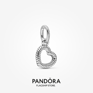 Pandora จี้สร้อยคอ รูปงู หัวใจ แบบเปิด ของขวัญวันเกิด สําหรับสุภาพสตรี p825