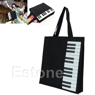 ❤❤Hot Fashion Black Piano Keys Music Handbag Tote Bag Shopping Bag Handbag
