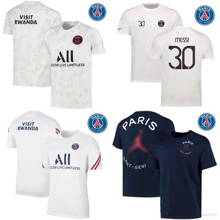 Psg Paris Saint-Germain No. เสื้อกีฬาแขนสั้น ลายทีมชาติฟุตบอล Messi Fan 30 ชุดเยือน