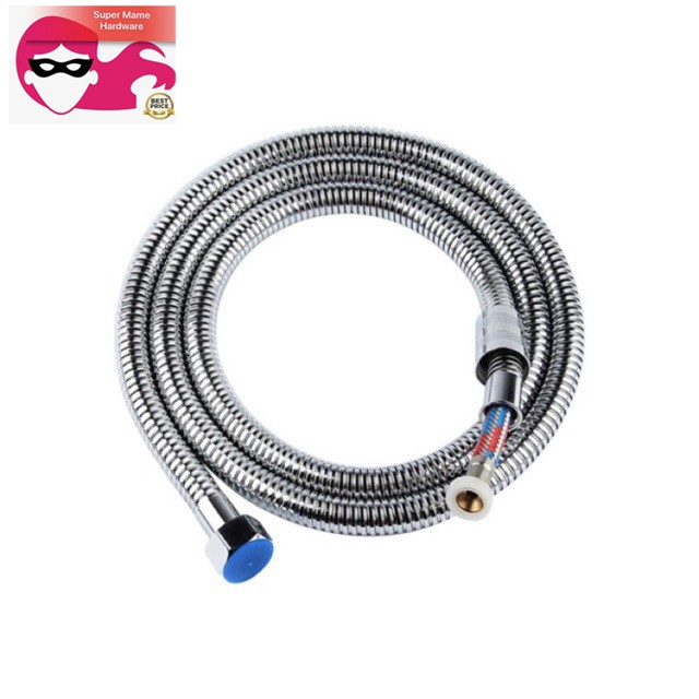 สินค้าดีที่หม่ามี๊แนะนำ สายฝักบัวฉีดชำระชุบโครมรุ่นพันขดละเอียด ยาง EDPM ความยาว 1.2 เมตร