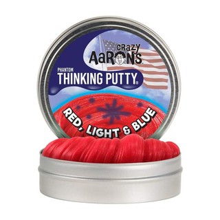 Crazy Aaron s Thinking Putty รุ่นเปลี่ยนสีตามแสง UV สี RED,LIGHT &amp; BLUE ขนาด 4 นิ้ว มาพร้อมไฟฉาย