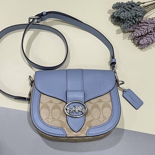 COACH GEORGIE SADDLE BAG IN SIGNATURE CANVAS