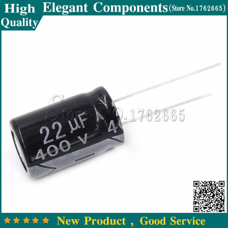 10PCS 400V 22UF 22UF 400V 13*21 Aluminum Electrolytic Capacitor 400V/22UF Size