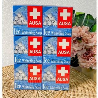 12ก้อน**สบู่ AUSA Ice Whitening Soap สบู่ตัวดังในตำนานสูตรเย็น