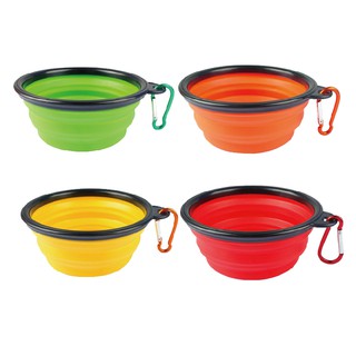 H-P024 Hisopetshop ชามใส่น้ำและอาหารพับได้ เล็ก คละสี