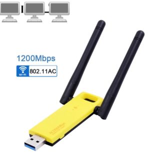 Wireless WiFi ADAPTER 1200 Mbps Dual Band 5 GHz 2.4 GHz อะแดปเตอร์ 802.11ac RTL8812BU ชิปเซ็ต  Mini USB การ์ด PC