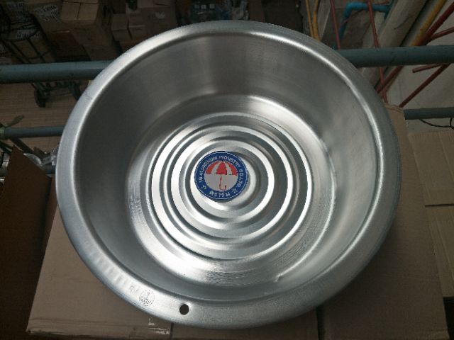 กะละมังซักผ้าอลูมิเนียม 45,50,55,60cm. ตราร่ม - รูปที่ 2