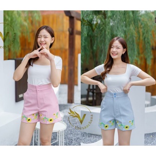 Veesaachana: Allamanda Embroidery Shorts 💖💖 กางเกงขาสั้นเอวสูง งานปักสวยๆ รุ่น อัลลามันดา