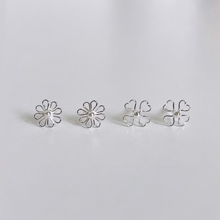 vela.cheeva : *silver925 / flower earring ต่างหูเงินแท้ รูปดอกไม้