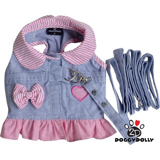 Pet cloths -Doggydolly ชุดเสื้อสายจูง ชุดรัดอก  เสื้อผ้าแฟชั่น เสื้อผ้าสัตว์เลี้ยง เสื้อผ้าหมาแมว ชุดจูงDCL161