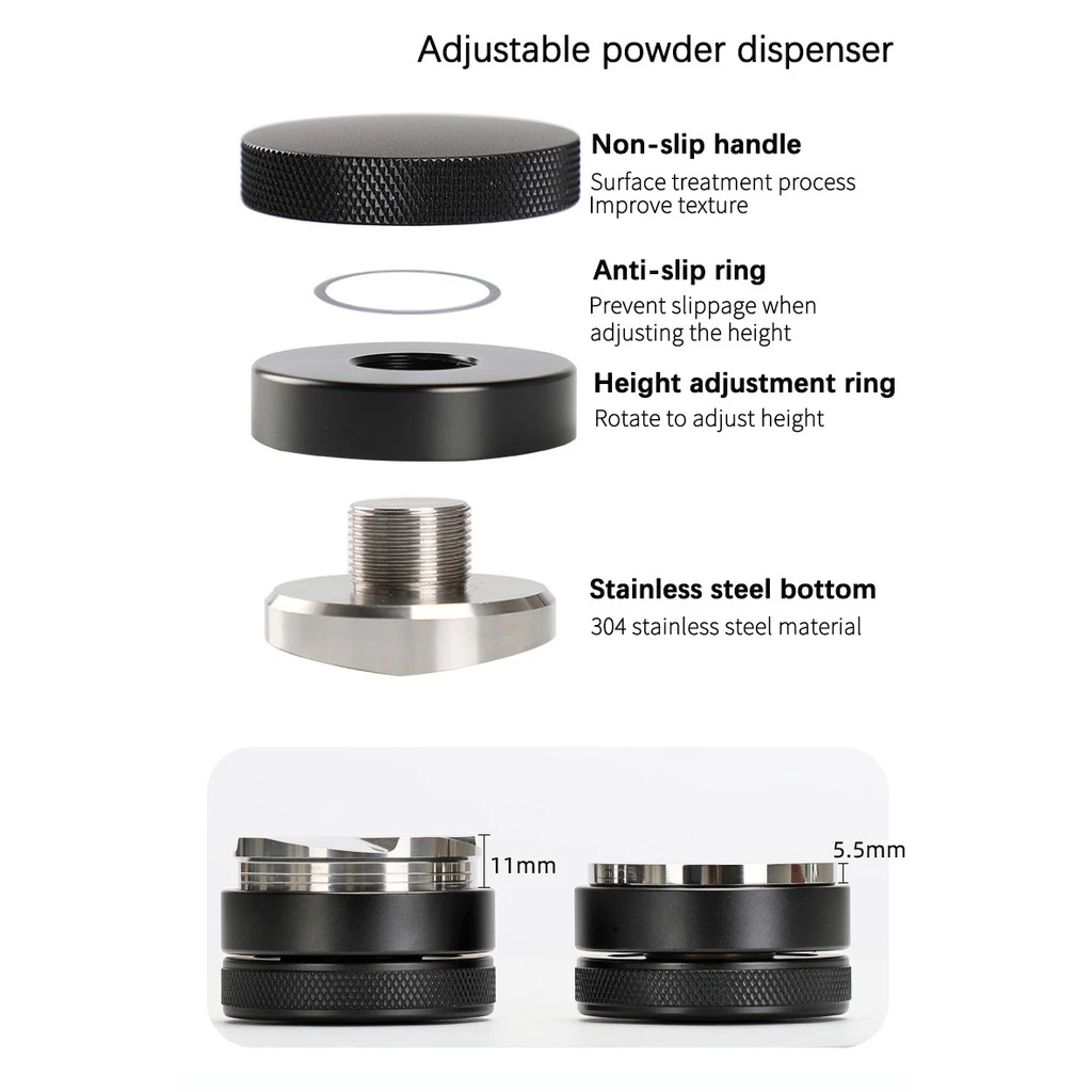 ☕☕☕Coffee Tamper เเทมเปอร์ ที่กดกาแฟมาการอง 51/58 mm ที่อัดกาแฟเครื่องชงกาแฟสด ทมเปอร์มาการอง thumbnail 4