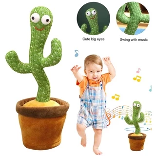 ของเของเล่นกระบองเพชรเต้นรำ ชาร์จ USB ร้องเพลง เรืองแสง การบันทึกเสียง ของเล่นเด็ก