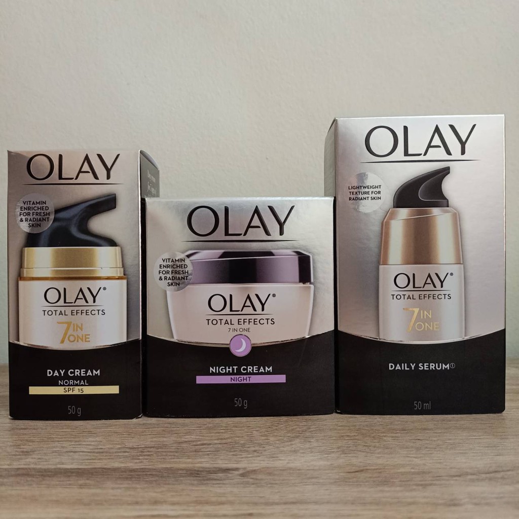 ของแท้ 50ml Serum Day Night Cream Olay Total Effects 7 in 1 one Daily SPF15 โอเลย์ เดลี่ เซรั่ม ครีม #6