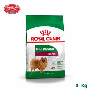 [MANOON] ROYAL CANIN Mini Indoor Senior 3kg สำหรับสุนัขโตพันธุ์เล็กอายุ 8 ปีขึ้นไป และเลี้ยงในบ้าน